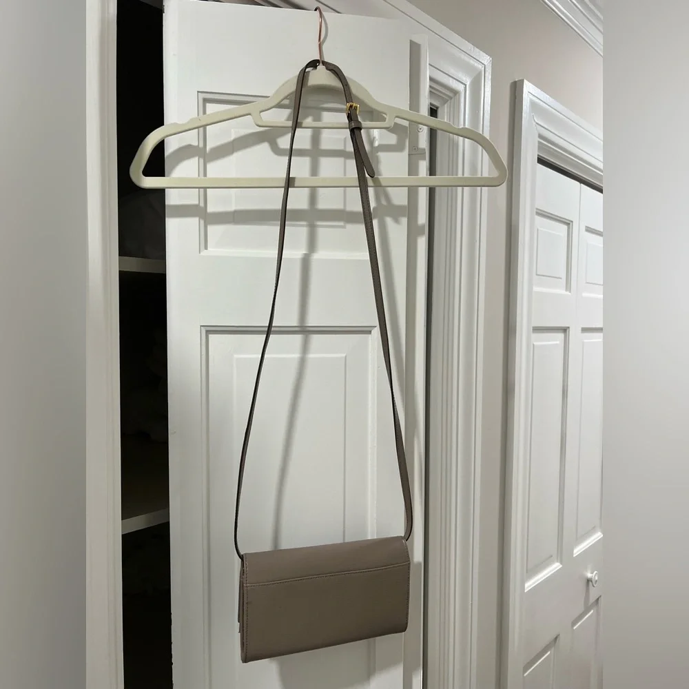 Ralph Lauren Taupe Envelope Style Crossbody Bag - Picture 6 of 7